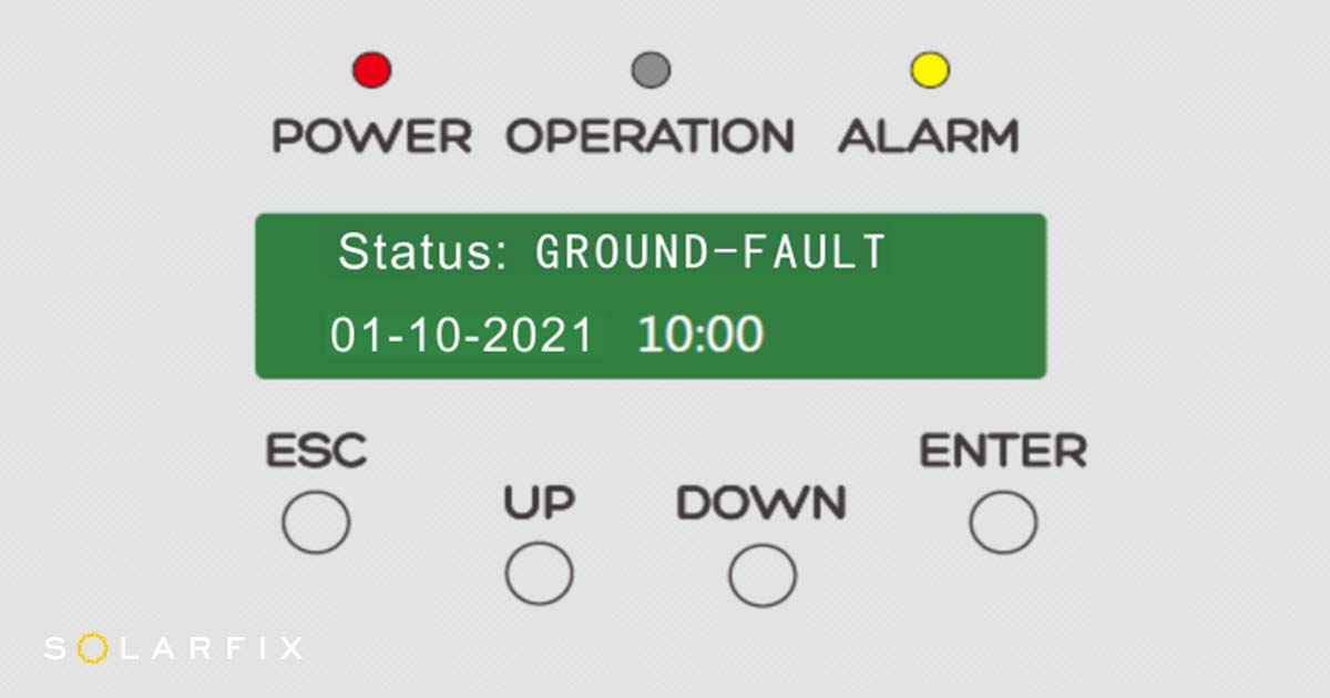 Ground Fault error showing on an Inverter