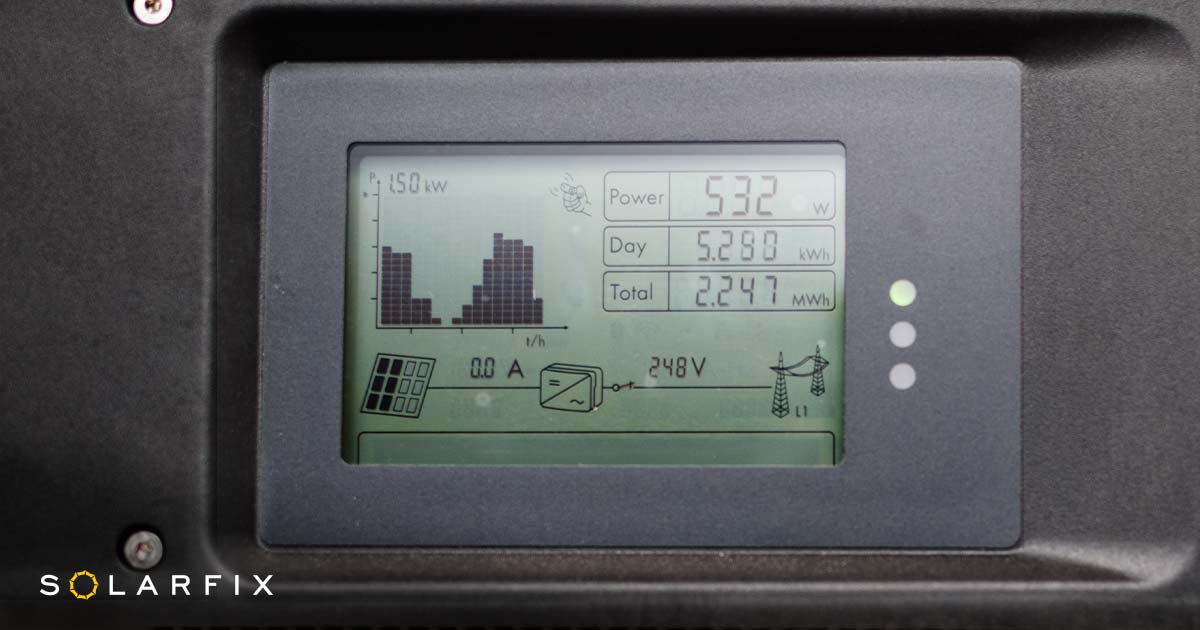 Inverter console while updating firmware